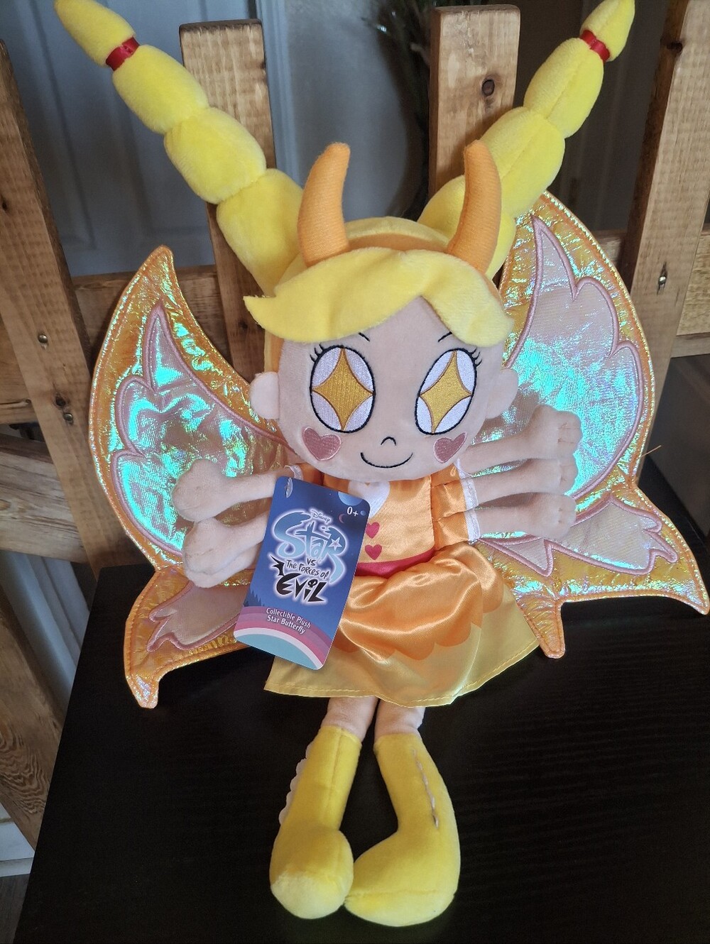 Disney Star Fairy Plush - Yellow and Orange Sparkle Wings